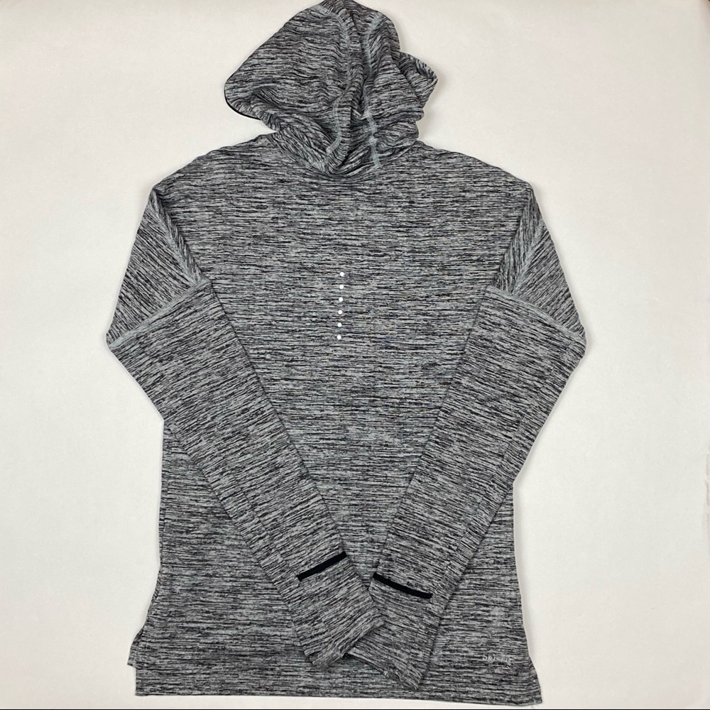 Nike Black Heather Therma Sphere Element L/S ZipRunning Hood XS - Picture 9 of 13